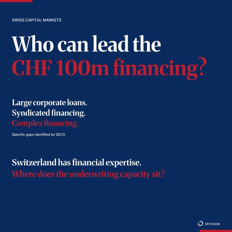 Visuel sur les marchés de capitaux suisses : qui peut piloter un financement de CHF 100 millions et où se situe la capacité d’underwriting ?